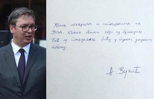 Претседателот на Србија Александар Вучиќ: Фала им на лекарите од понеделник сум во полна работна форма
